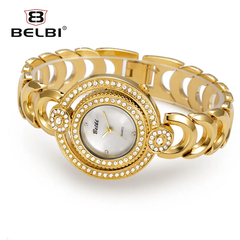 Роскошные бриллиантовые женские часы брендовые водонепроницаемые кварцевые