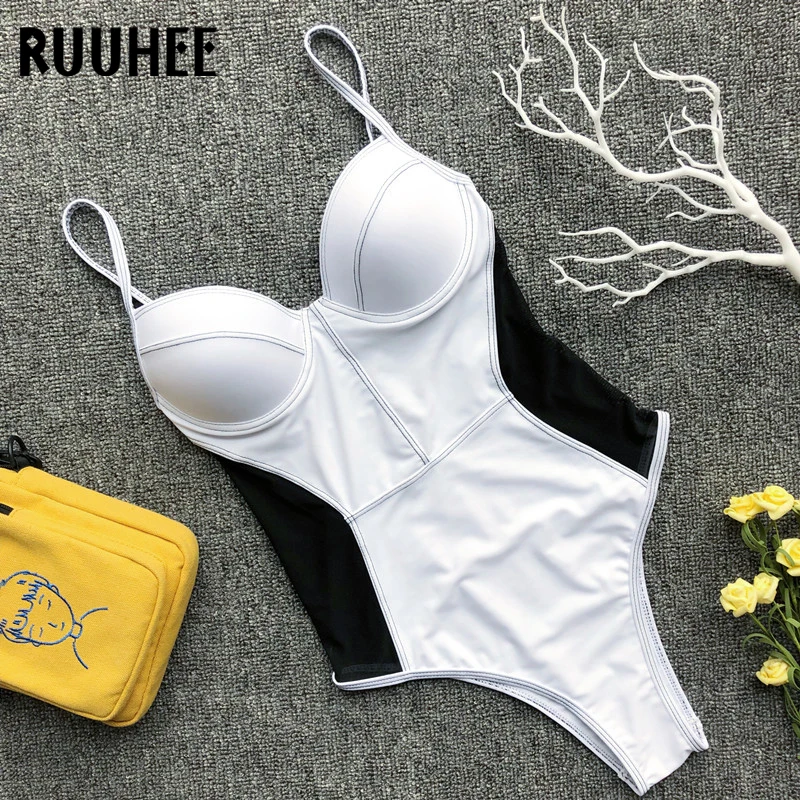 RUUHEE, сдельный купальник, сексуальный, сетчатый, купальник для женщин, с открытой спиной, боди, из кусков, купальник для женщин, бикини,, летняя пляжная одежда