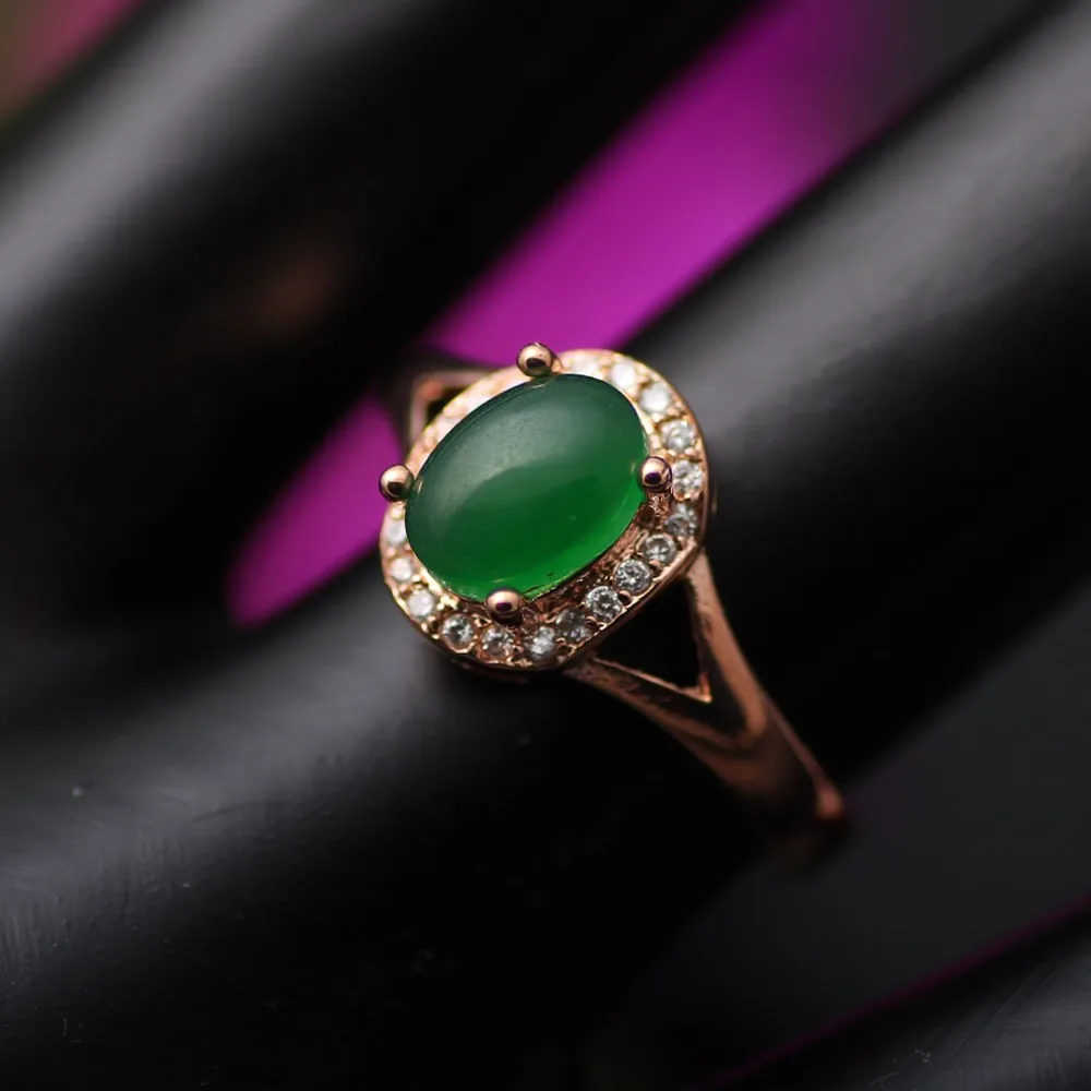 Fashion jewelry exquisite rose gold inlaid natural ring modern beautiful for women charm open | Украшения и аксессуары