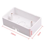 Настенная распределительная коробка для занавесок, 118*72 мм, Установочная коробка белого цвета для занавесок, стандарт США, Wi-Fi, переключатель для штор
