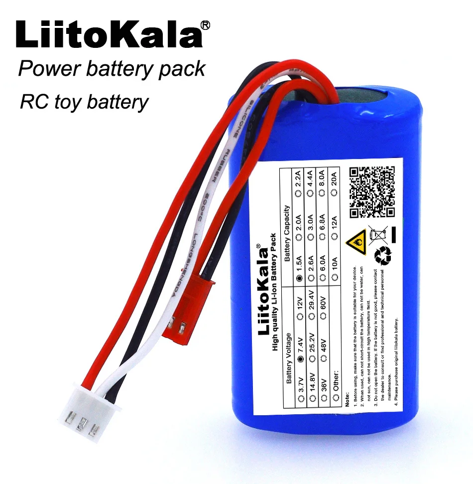 Литий полимерные аккумуляторы Liitokala литий 7 4 В 18650 1500 мА · ч 8 В|battery 1500mah|battery