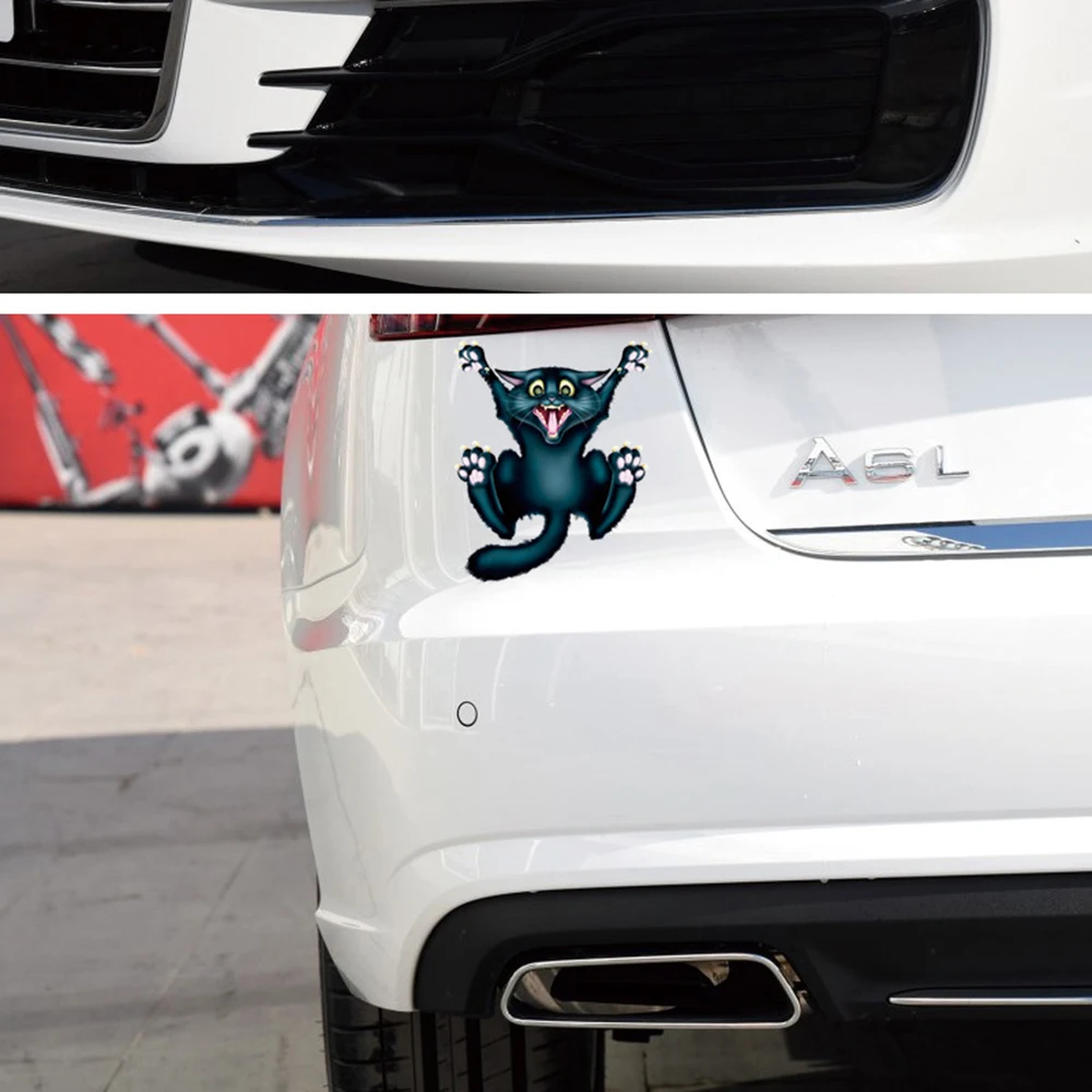Автомобильные аксессуары забавная Автомобильная наклейка на окно Crazy Cat для Ford