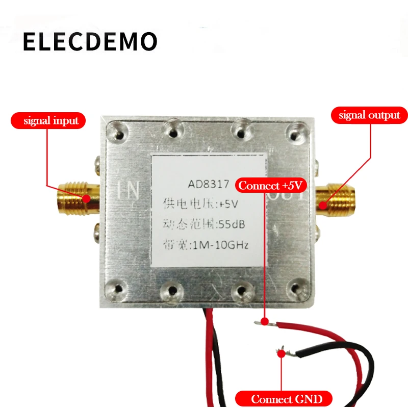 AD8317 ModuleL ogarithmic усилитель RF детектор мощности 1 м-10 ГГц RF измеритель мощности