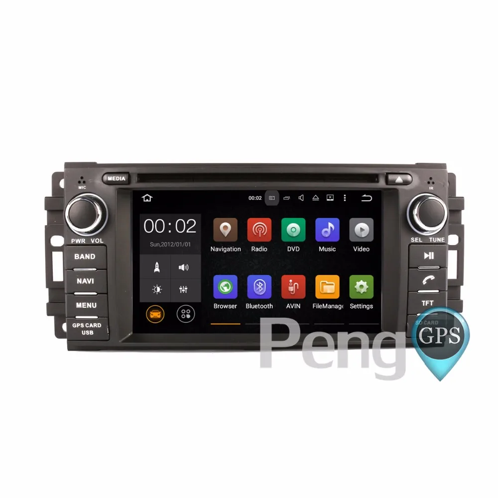 Автомагнитола 2 Din для Jeep COMMANDER WRANGLER 2007 2013 Восьмиядерный CD DVD плеер стерео Android 8 0 GPS