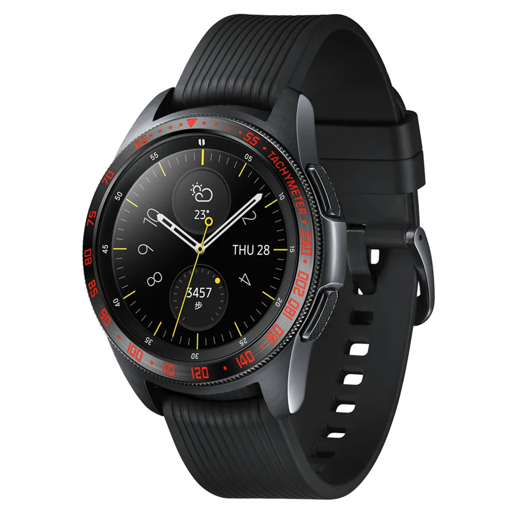 Модные украшения часов Аксессуары для samsung Galaxy Watch 42 мм, драгоценный камень кольцо клеющаяся крышка против царапин металл прочный роскошный