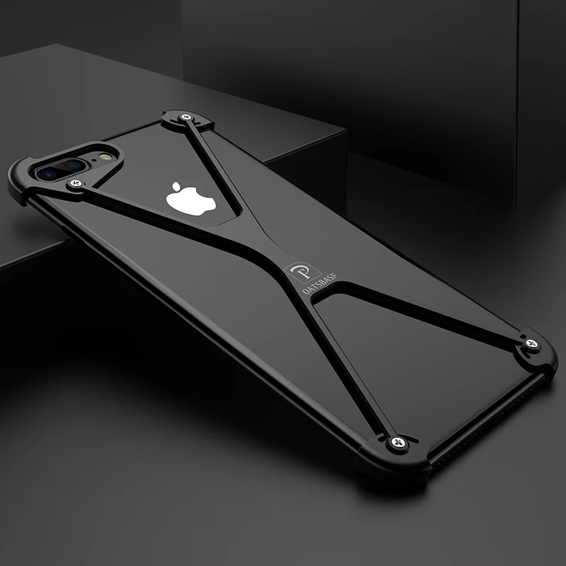 X shape чехол для iPhone 8 индивидуальный корпус Plus металлический Пограничный бампер