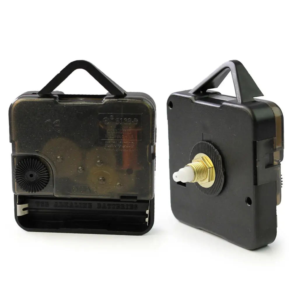 Классические Висячие черные кварцевые часы механизм запасные части для ремонта