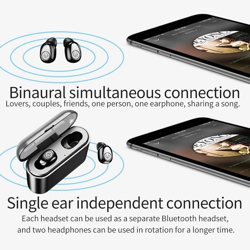 VTIN TWS беспроводные наушники Bluetooth 5,0 с 2200 мАч зарядным устройством USB выход ручной звонок 5D стерео гарнитура NFC наушники