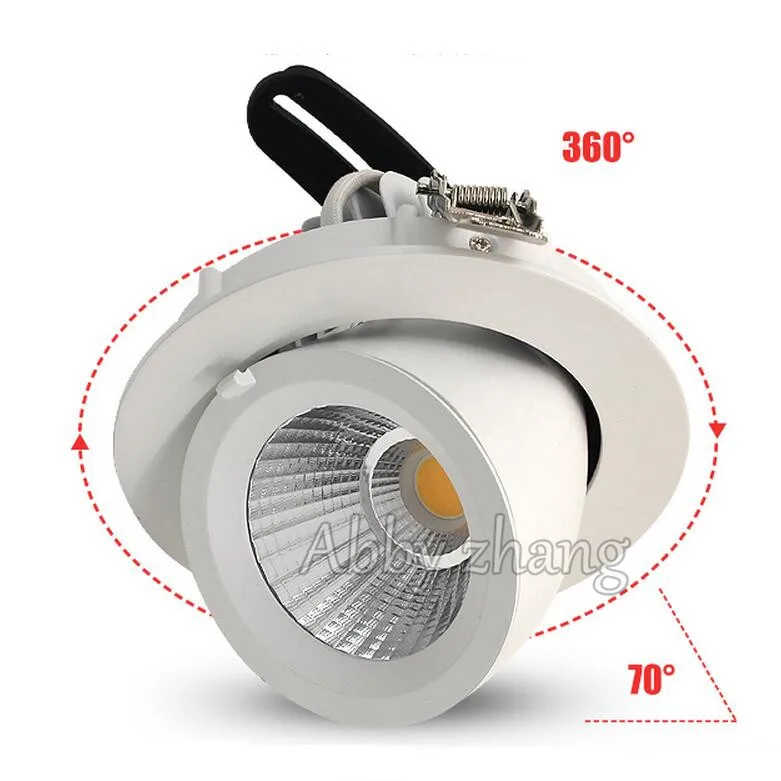 12W15W 25W 40W Диммируемый COB светодиодный светильник 360 градусов вращения встроенный