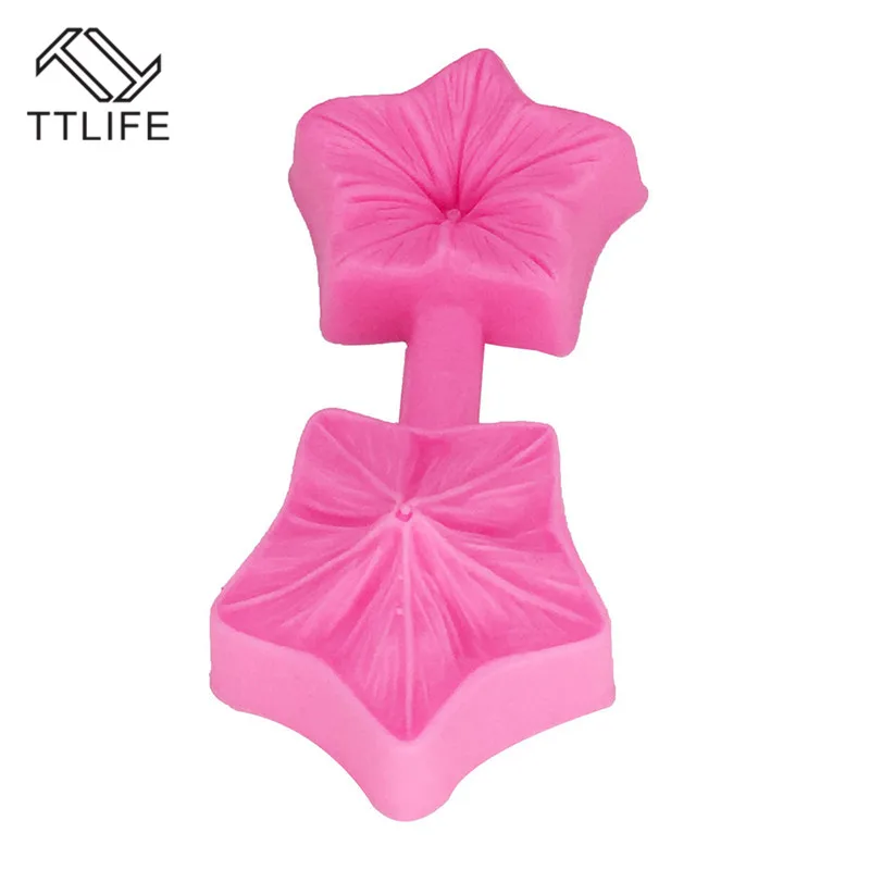 TTLIFE рисунком пентаграммы или цветов для силиконовые формы Fondant (сахарная) шоколад