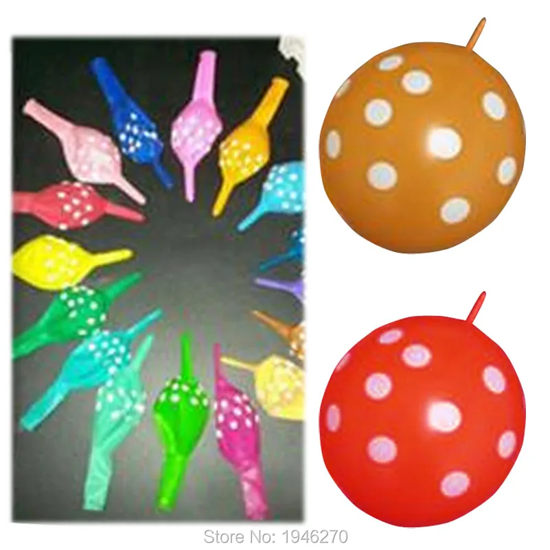 Воздушные шары в горошек с волнистыми звеньями толстый латексный шар хвостом 12