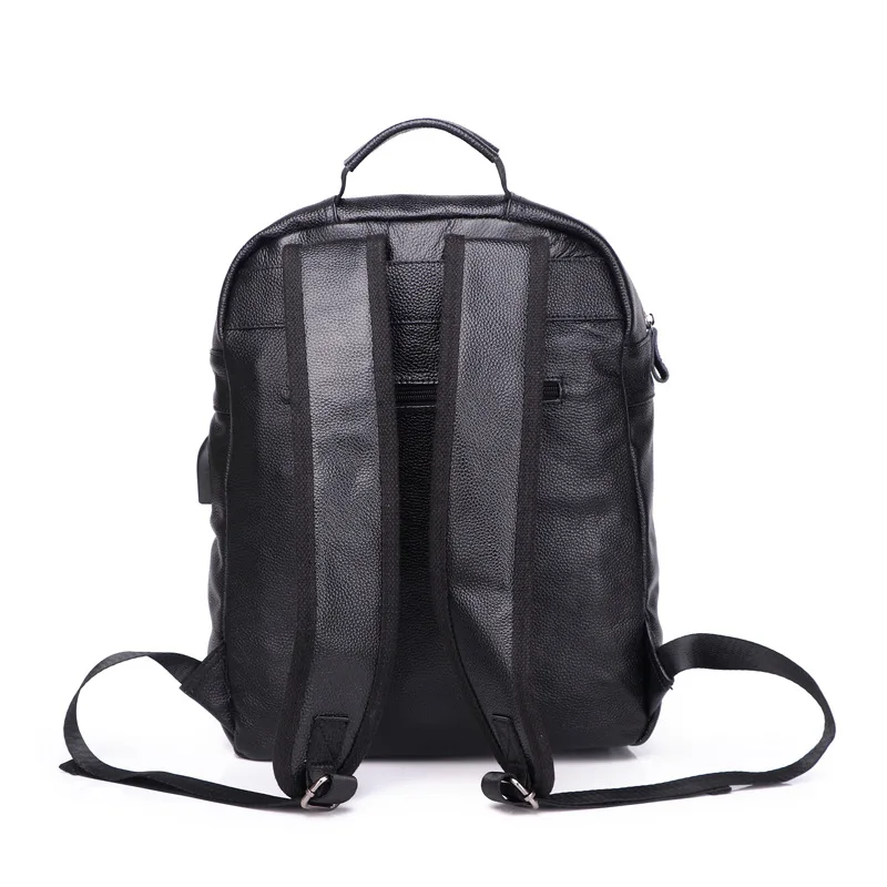 100% Genuine Leather Men Backpacks Fashion Real Natural New Brand Student Backpack Boy Luxury black Computer Laptop Bag | Багаж и сумки