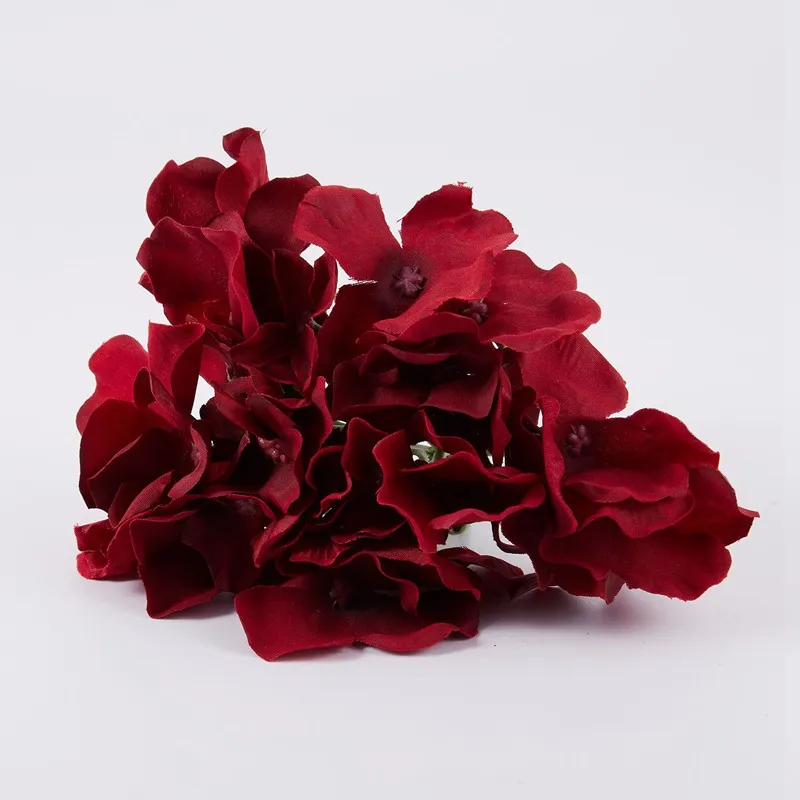 Шелковые цветы Свадебные украшения Искусственные весна яркие большие гортензии