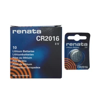 10pcs renata cr2016 3v button cell battery swiss watch batteries for toys remote control