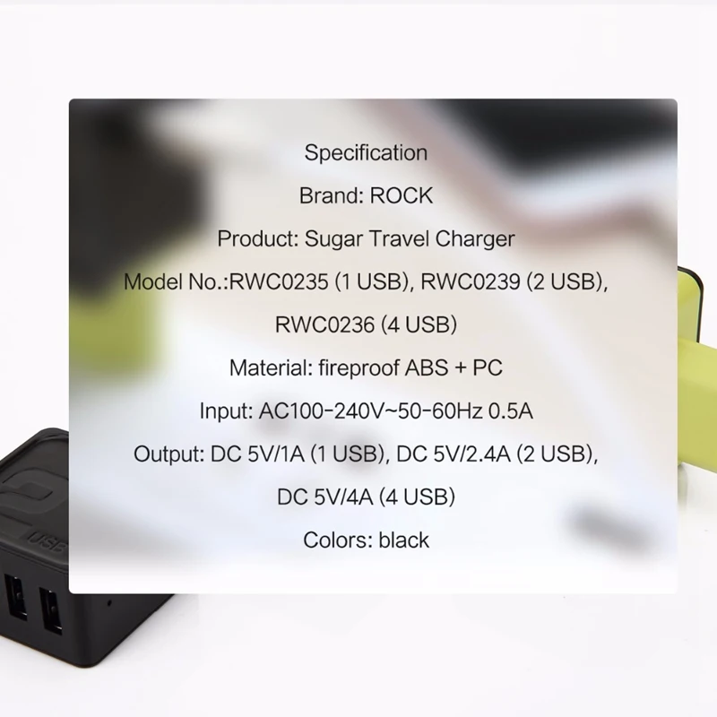 Портативное зарядное устройство Rock универсальное USB Мобильный телефон для