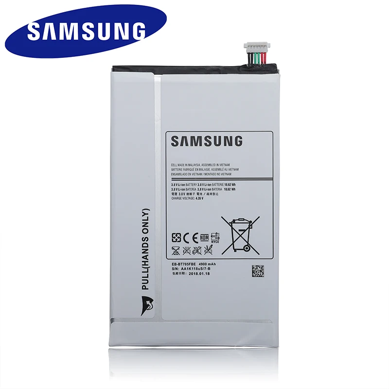Samsung 100% оригинальный запасной аккумулятор EB BT705FBE для samsung Galaxy Tab S 8 4 T700 T705