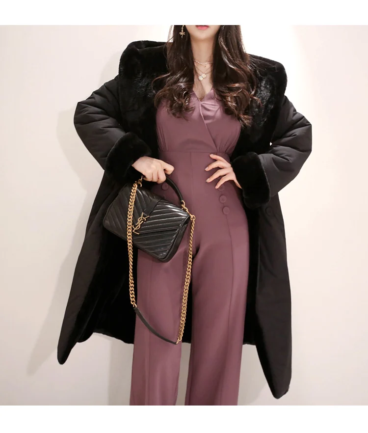H Han queen Весенние Новые однотонные Длинные Комбинезоны женские повседневные Комбинезоны с v-образным вырезом на талии OL одежда для работы облегающие сиамские брюки