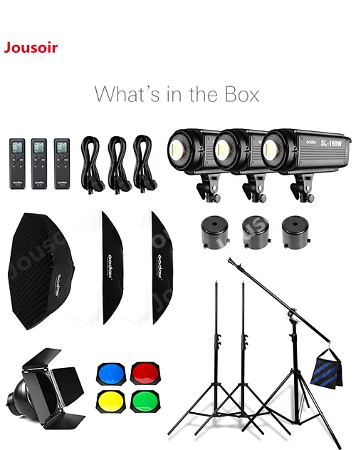 Godox 450W SL 150W непрерывный свет студийный светодиодный софтбокс световая стойка