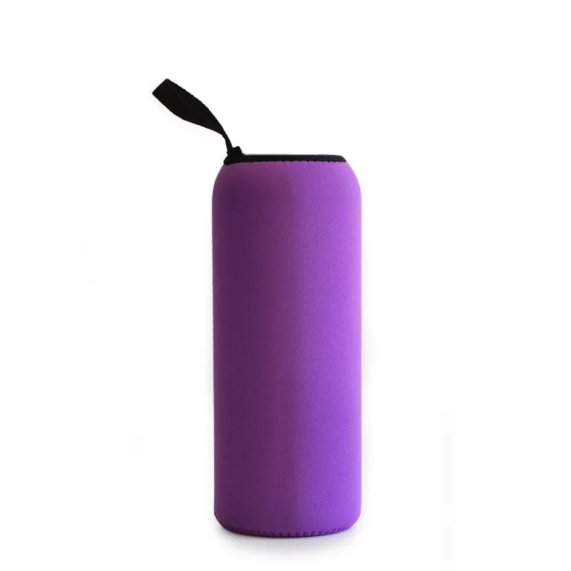 Purple HOSHIZORA Sport держатель бутылки воды крышка Неопреновая изоляционная втулка Сумка Чехол 20x7 см для 750 мл/25 унций одинарный настенный для бутылки - Цвет: Purple
