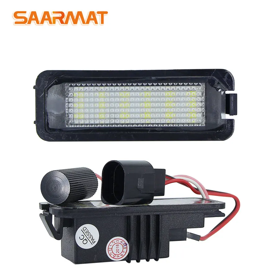 Ошибок 18SMD светодиодный номерной знак светильник база для VW Volkswagen EOS 2006~ GOLF 4/5/6/7 LUPO 1999~ 2006 Passat CC 2009
