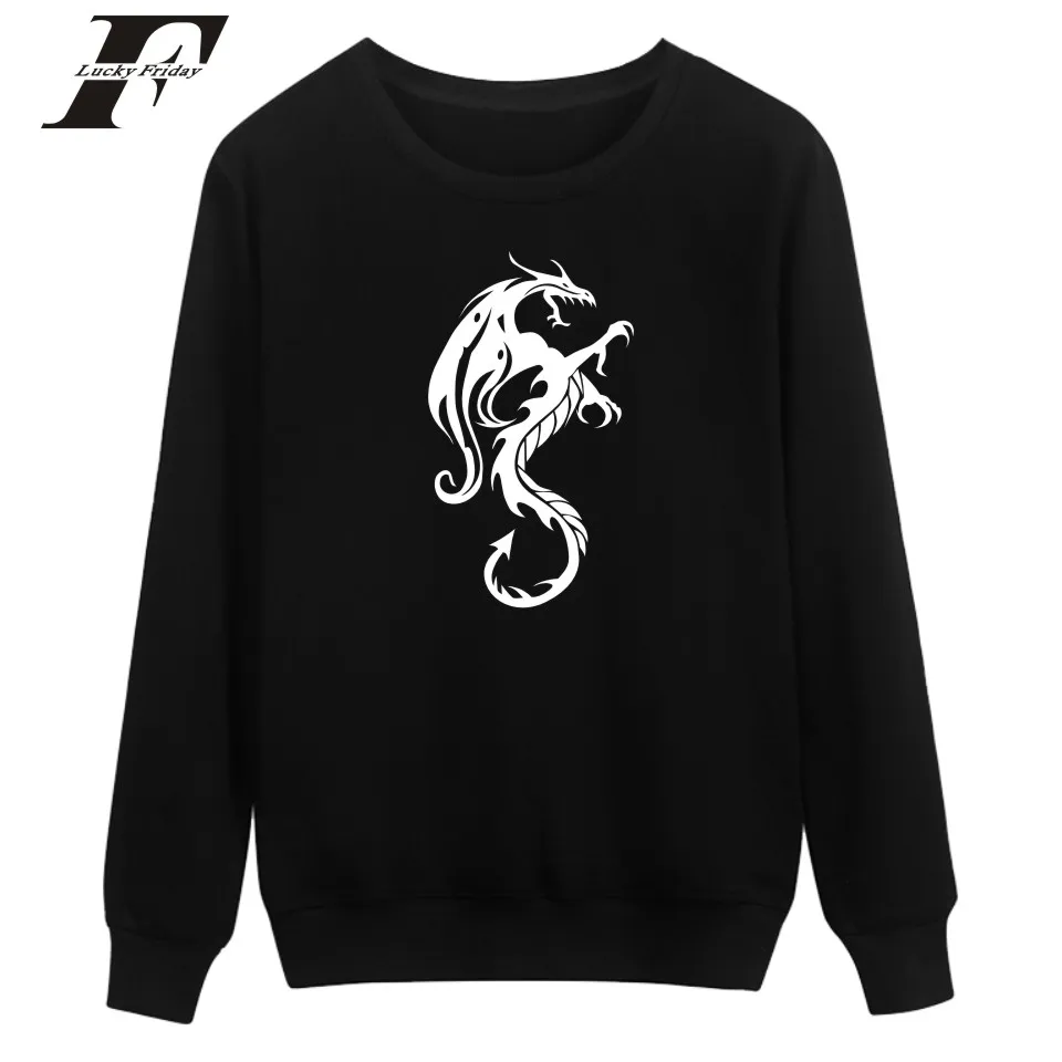 Хип-хоп толстовки luckyfridayf аниме злой Дракон печатных толстовка мужская moletom masculino