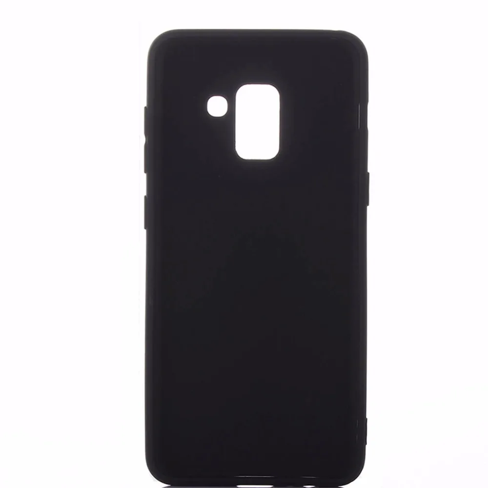 Для Samsung Galaxy A8 (2018) внутри и снаружи Матовый ТПУ защитный чехол на заднюю