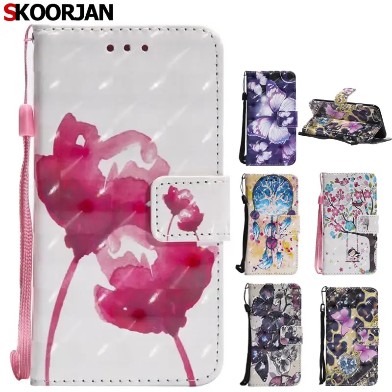 SKOORJAN For Sony Xperia XZ2 Compact Case Cover Leather Flip Wallet Magnetic Cute Phone Cases | Мобильные телефоны и