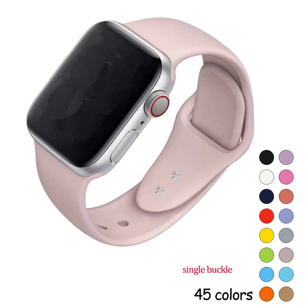 Ремешок для наручных часов серии 4 3 2 1 силиконовый ремешок Apple Watch спортивный iwatch 38
