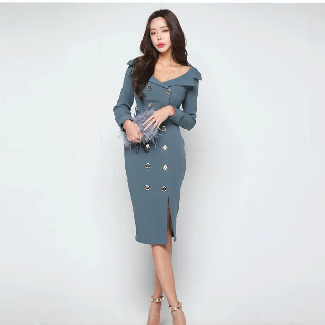 Новое весеннее женское однотонное платье карандаш на пуговицах с поясом