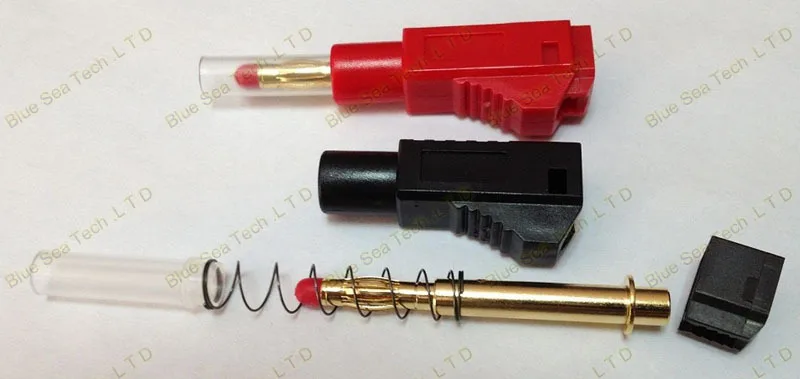 5 пар высококачественных красных и черных позолоченных латунь + PA66 4 мм аудио