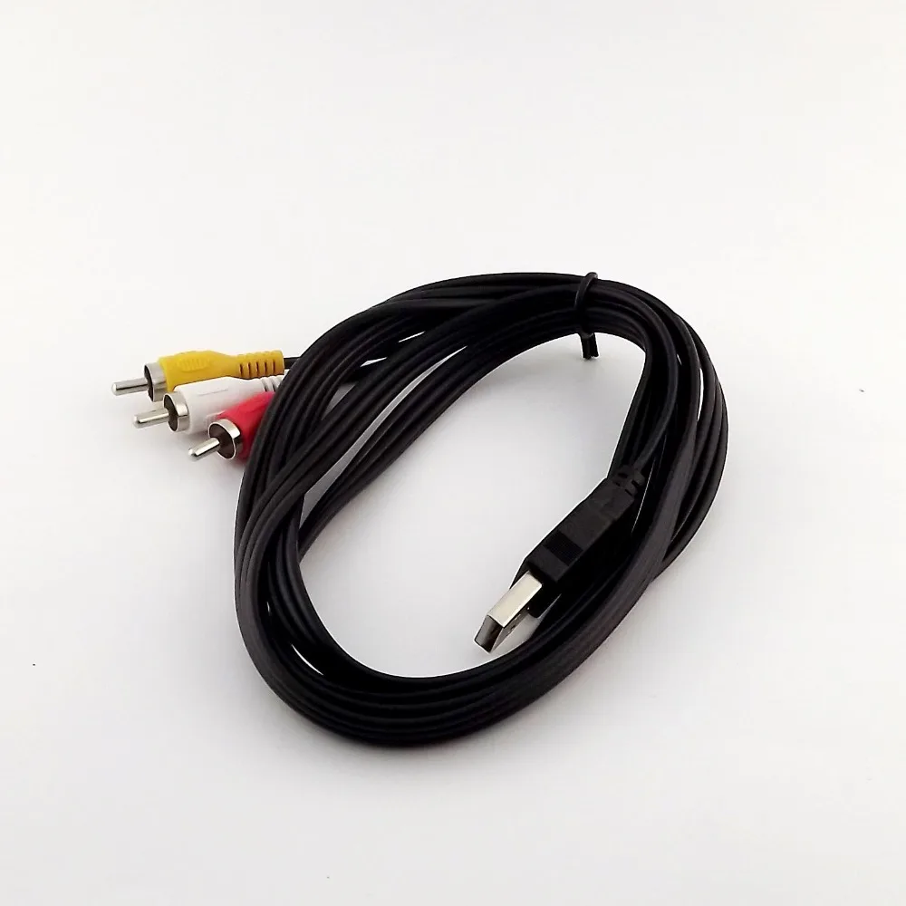 1x 3RCA штекер к USB 2 0 Тип A видео телевидение Аудио адаптер Соединительный кабель 5