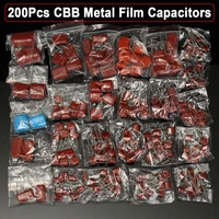 200pcslot 25 types 630v 0 001uf2 2uf cbb metal film capacitors assortment kit free shipping