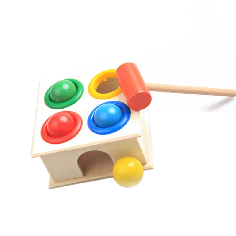 Детские развивающие Игрушки для раннего обучения деревянный молоток младенцев