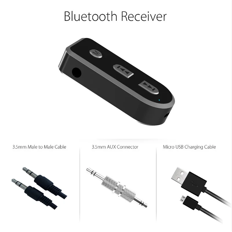 Rylybons беспроводной автомобильный Bluetooth Aux приемник адаптер Handsfree Kit Поддержка IOS SIRI