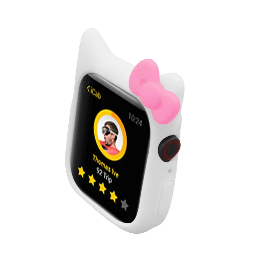 Силиконовый чехол из ТПУ с котом для Apple Watch Series 4 3 2 1 симпатичная повязка кожи iWatch