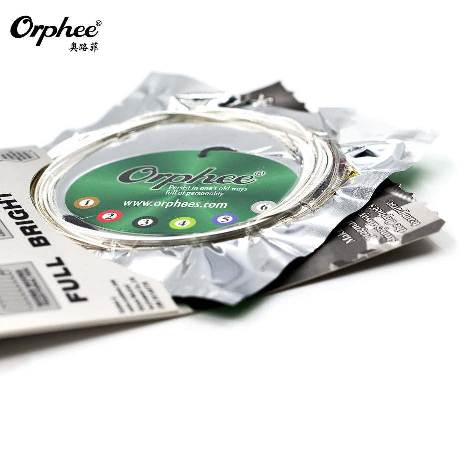 Акустические гитарные струны Orphee Q160S шестиугольный сплав посеребренный провод