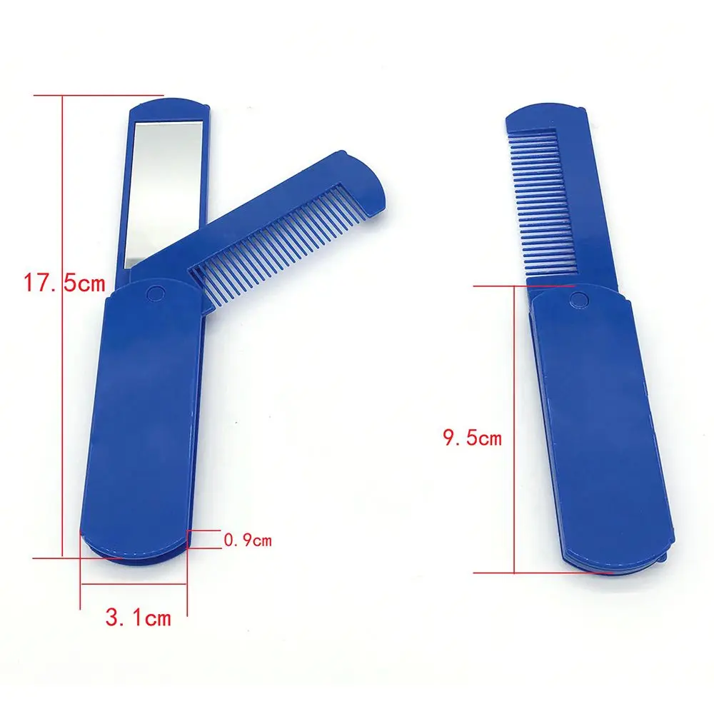 1 Набор Складная Расческа с зеркалом пластиковая портативная борода щетка для