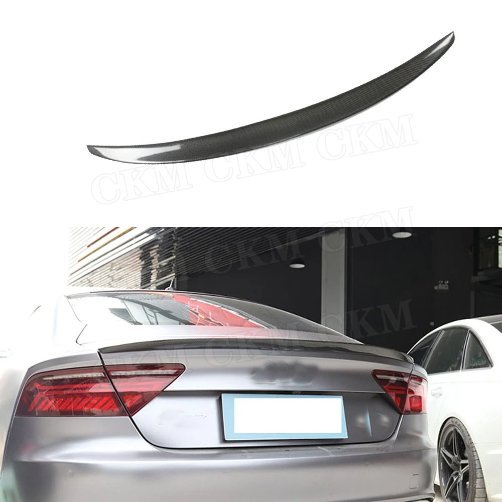 Задний спойлер для багажника из углеродного волокна A7 утиные крылья Audi S7 RS7 2013 2014