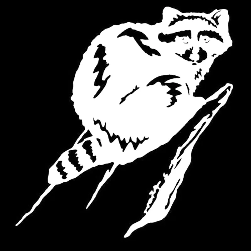 14 3*15 2 см милый енот в дереве Автомобильные Наклейки Забавный виниловый Стайлинг