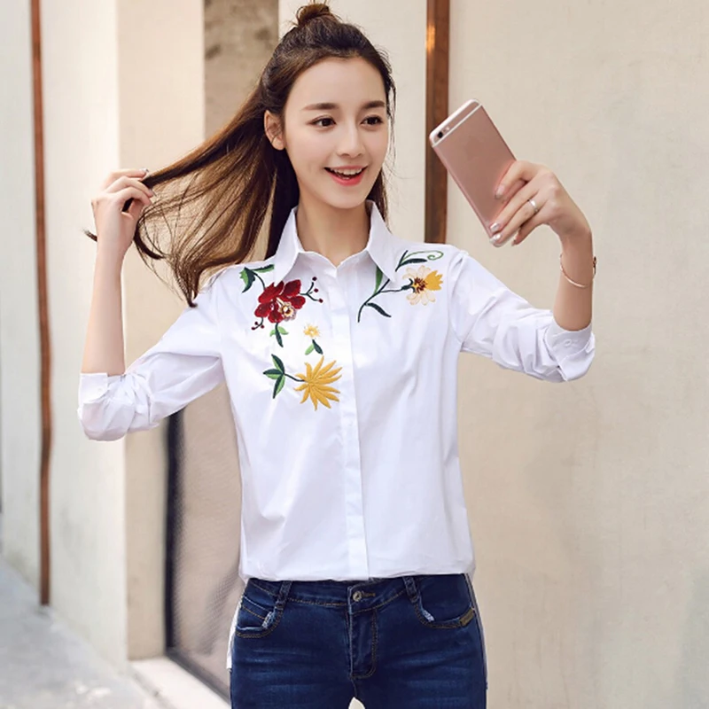 Новые модные белые женские рубашки блузки свободные с длинным рукавом большие