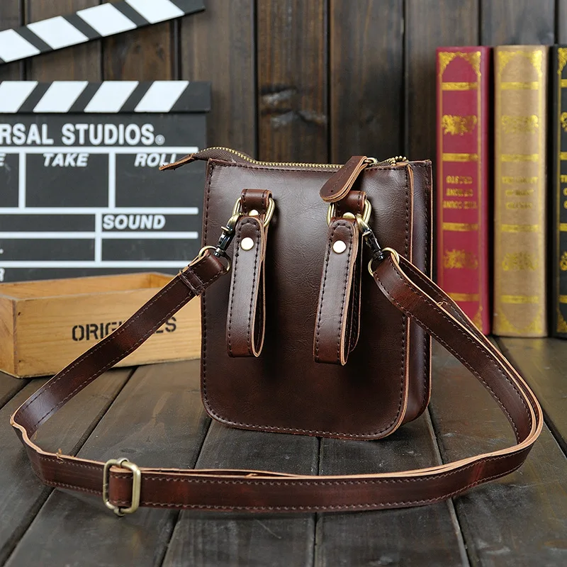 Лидер продаж новые модные кожаные мужские сумки высокого качества маленькая