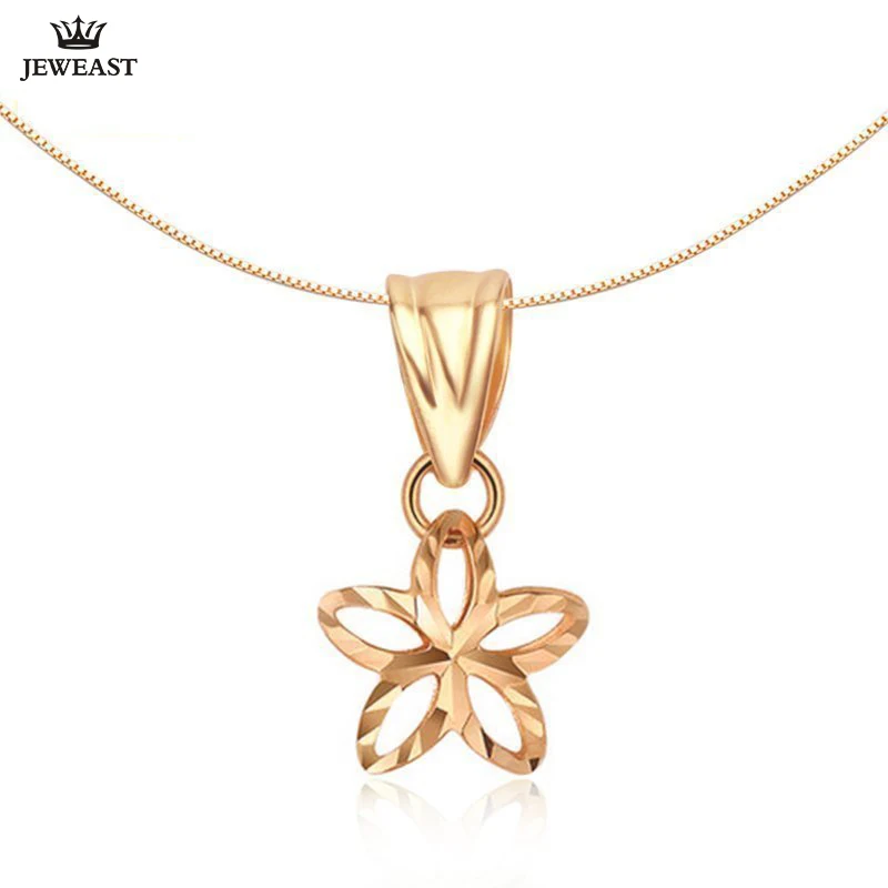 18K кулон из чистого золота Настоящее золото AU 750 Очаровательные Красивые цветы
