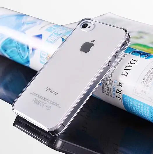 Жесткий чехол с кристаллами для iPhone 7 8 Plus 6 6S 5S 5 SE 5C 4S Прозрачный Пластиковый