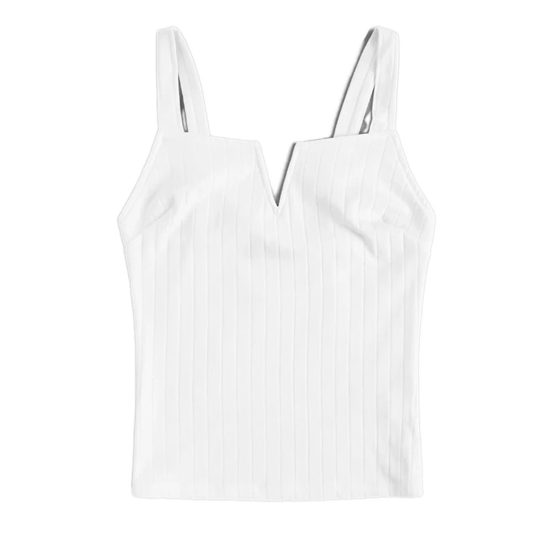 SHEIN Приталенный Однотонный Топ На Бретелях Летний Стильный Топ Без Рукавов