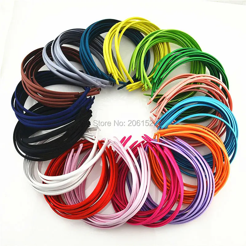 Повязка на голову из атласной ткани 10 мм 30 цветов 500 шт.|girls hair accessories|hair accessorieshair