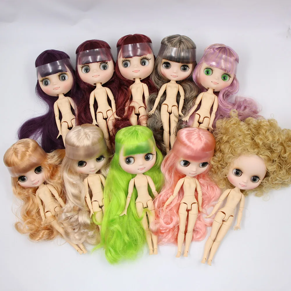 Hair 20cm Nude Doll With White Skin Matte Face And Hand-set As Gift