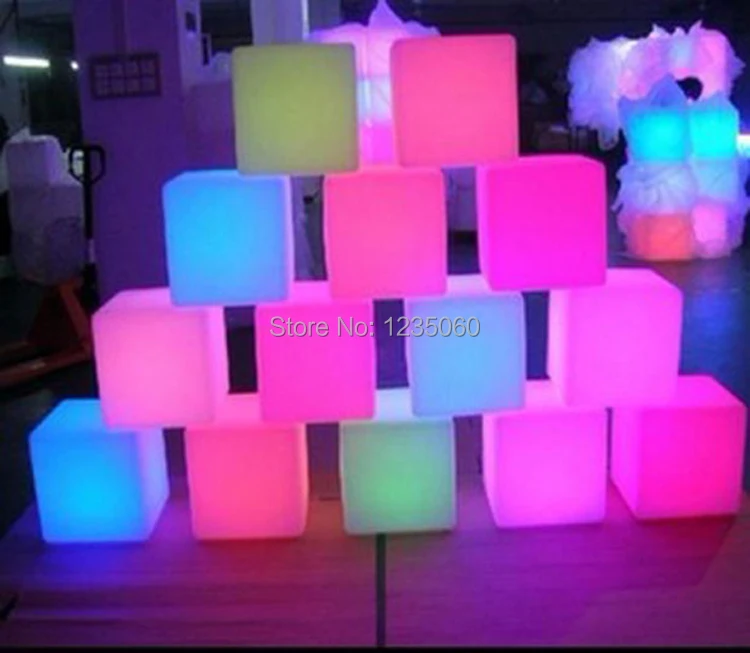 Новогоднее украшение для свадьбы Перезаряжаемые светодиодный куб RGB