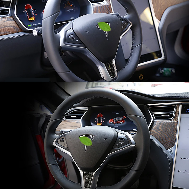 Стильные 3D наклейки MCrea для автомобиля Tesla Model 3 X S Series 2016 2017 2018 рулевое колесо