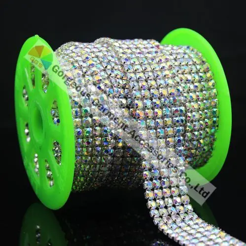 10 ярдов 2 4 5 6 8 12 24 ряда|ss20 crystal ab|crystal abab rhinestone mesh |