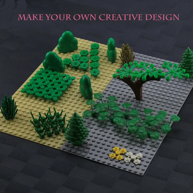 10 видов стилей DIY строительные блоки совместимые с деревьями стволы MOC